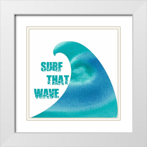 Surf 1 White Modern Wood Framed Art Print with Double Matting by Phillip, Jamie