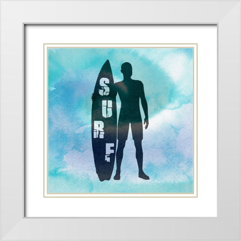 Surf 3 White Modern Wood Framed Art Print with Double Matting by Phillip, Jamie