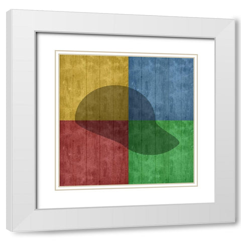 Baseball 2 White Modern Wood Framed Art Print with Double Matting by Phillip, Jamie
