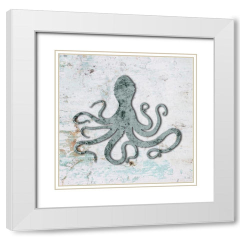 Octo White Modern Wood Framed Art Print with Double Matting by Phillip, Jamie