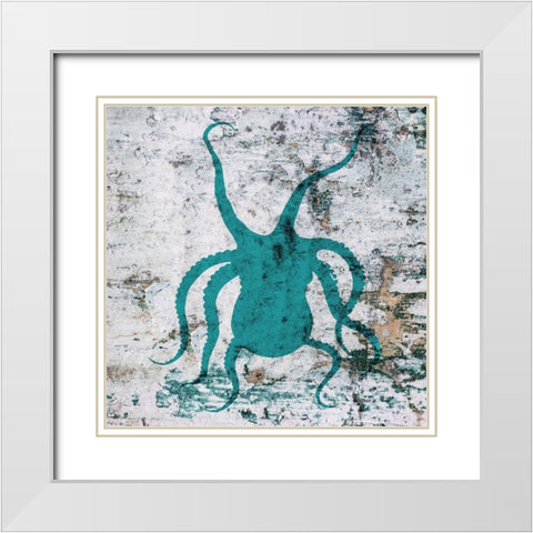 Octo White Modern Wood Framed Art Print with Double Matting by Phillip, Jamie