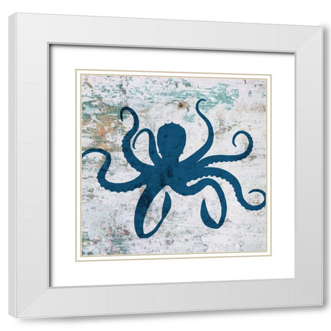 Octo White Modern Wood Framed Art Print with Double Matting by Phillip, Jamie
