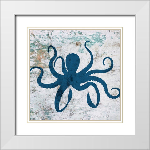 Octo White Modern Wood Framed Art Print with Double Matting by Phillip, Jamie