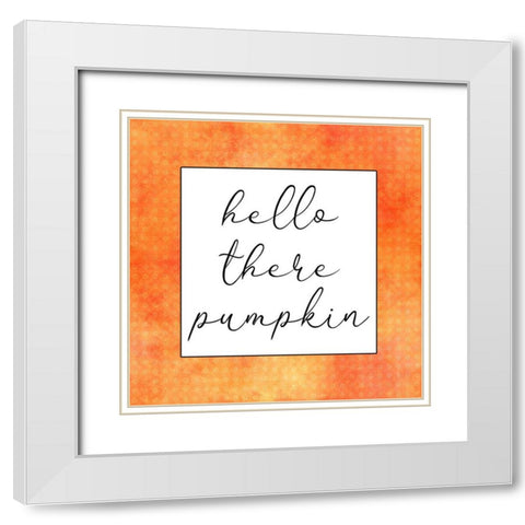 Pumpkin 1 White Modern Wood Framed Art Print with Double Matting by Phillip, Jamie