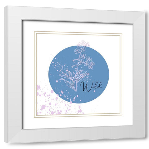 Floral Spin White Modern Wood Framed Art Print with Double Matting by Phillip, Jamie