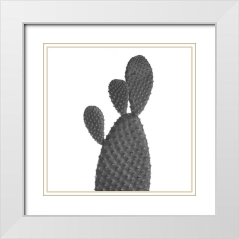 Black Cactus White Modern Wood Framed Art Print with Double Matting by Phillip, Jamie