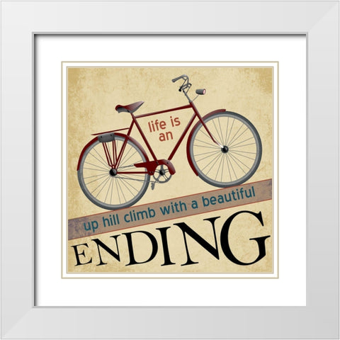 Bike White Modern Wood Framed Art Print with Double Matting by Phillip, Jamie