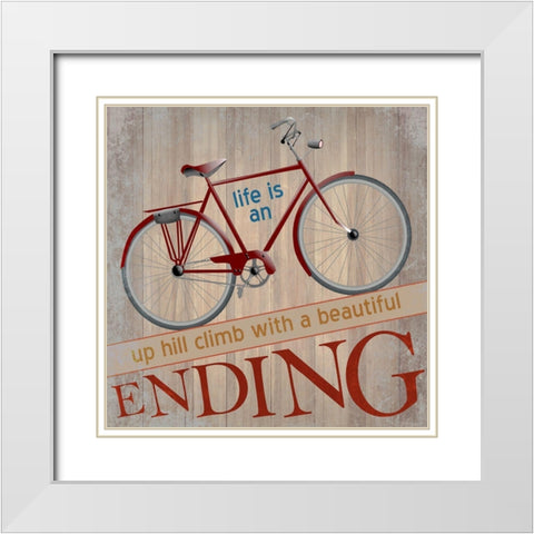 Bike 2 White Modern Wood Framed Art Print with Double Matting by Phillip, Jamie