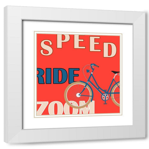 Bike 3 White Modern Wood Framed Art Print with Double Matting by Phillip, Jamie
