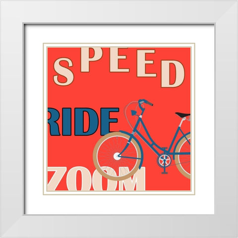 Bike 3 White Modern Wood Framed Art Print with Double Matting by Phillip, Jamie