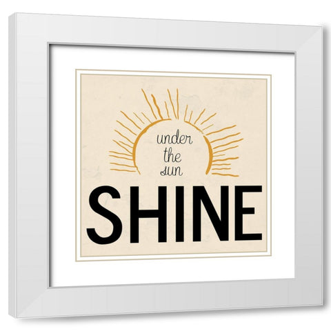 The Sun White Modern Wood Framed Art Print with Double Matting by Phillip, Jamie