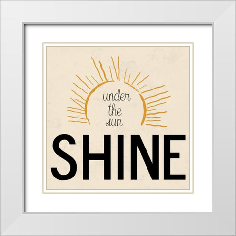 The Sun White Modern Wood Framed Art Print with Double Matting by Phillip, Jamie