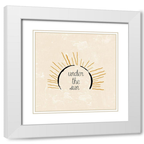 The Sun 2 White Modern Wood Framed Art Print with Double Matting by Phillip, Jamie