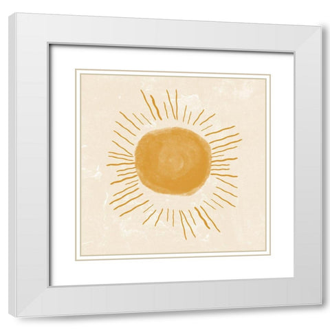 The Sun 4 White Modern Wood Framed Art Print with Double Matting by Phillip, Jamie