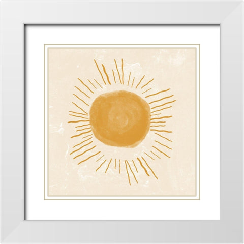 The Sun 4 White Modern Wood Framed Art Print with Double Matting by Phillip, Jamie