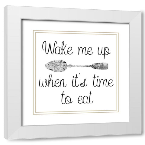 Time For Food White Modern Wood Framed Art Print with Double Matting by Phillip, Jamie