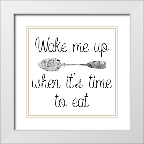 Time For Food White Modern Wood Framed Art Print with Double Matting by Phillip, Jamie