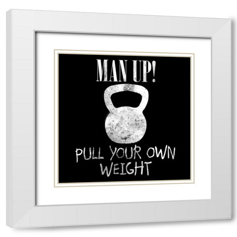 Gym Tough White Modern Wood Framed Art Print with Double Matting by Phillip, Jamie