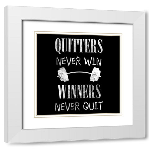 Gym Tough 2 White Modern Wood Framed Art Print with Double Matting by Phillip, Jamie