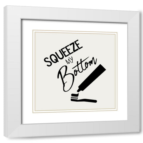 Toilet Talk 3 White Modern Wood Framed Art Print with Double Matting by Phillip, Jamie