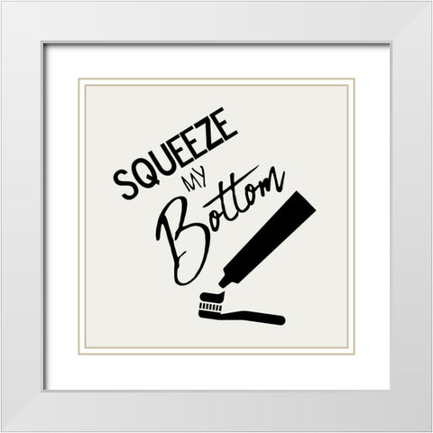Toilet Talk 3 White Modern Wood Framed Art Print with Double Matting by Phillip, Jamie