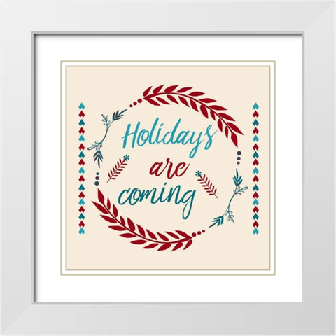 Holidays White Modern Wood Framed Art Print with Double Matting by Phillip, Jamie