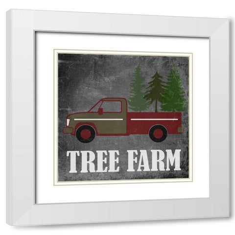Tree Farm White Modern Wood Framed Art Print with Double Matting by Phillip, Jamie