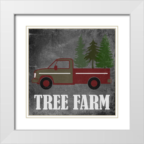 Tree Farm White Modern Wood Framed Art Print with Double Matting by Phillip, Jamie