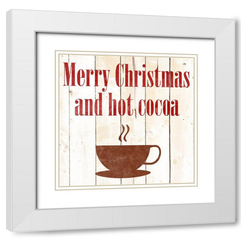 Hot Chocolate White Modern Wood Framed Art Print with Double Matting by Phillip, Jamie