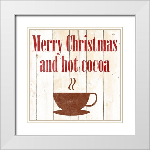 Hot Chocolate White Modern Wood Framed Art Print with Double Matting by Phillip, Jamie