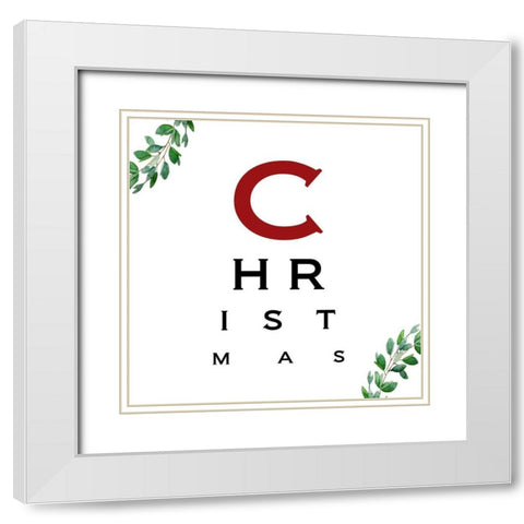 Christmas White Modern Wood Framed Art Print with Double Matting by Phillip, Jamie