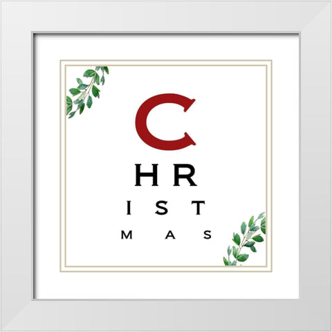 Christmas White Modern Wood Framed Art Print with Double Matting by Phillip, Jamie