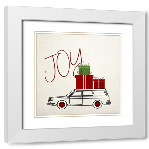 Cristmas Travels 4 White Modern Wood Framed Art Print with Double Matting by Phillip, Jamie