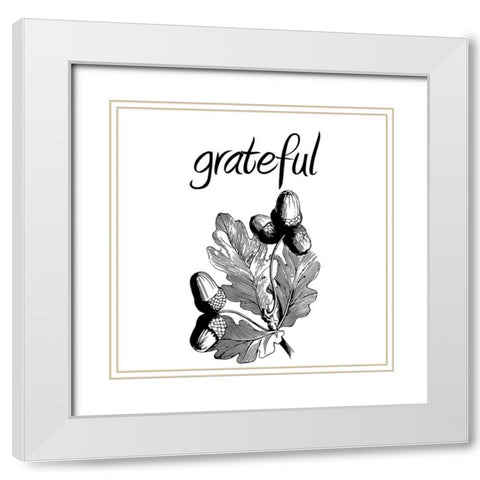 Grateful White Modern Wood Framed Art Print with Double Matting by Phillip, Jamie