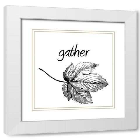 Gather White Modern Wood Framed Art Print with Double Matting by Phillip, Jamie