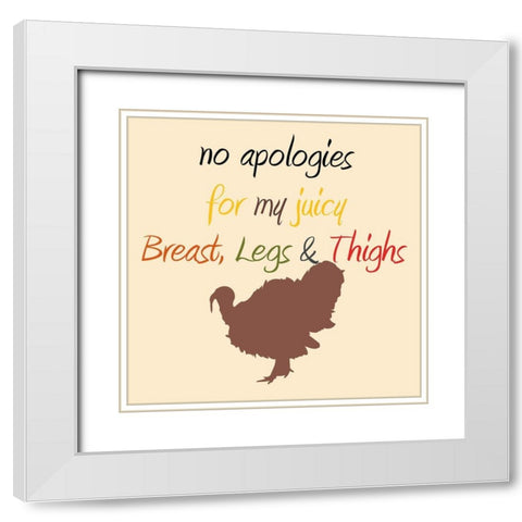 Turkey Breast White Modern Wood Framed Art Print with Double Matting by Phillip, Jamie