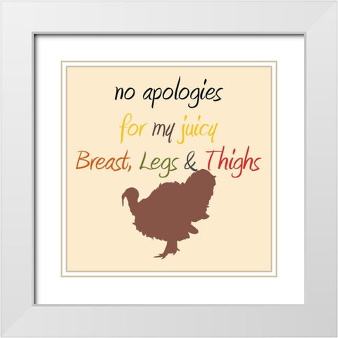 Turkey Breast White Modern Wood Framed Art Print with Double Matting by Phillip, Jamie