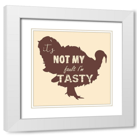 Turkey Bird White Modern Wood Framed Art Print with Double Matting by Phillip, Jamie