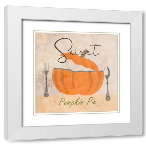 Pumpkin Pie White Modern Wood Framed Art Print with Double Matting by Phillip, Jamie