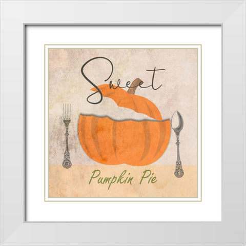 Pumpkin Pie White Modern Wood Framed Art Print with Double Matting by Phillip, Jamie