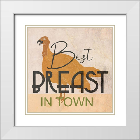 Turkey Breast White Modern Wood Framed Art Print with Double Matting by Phillip, Jamie