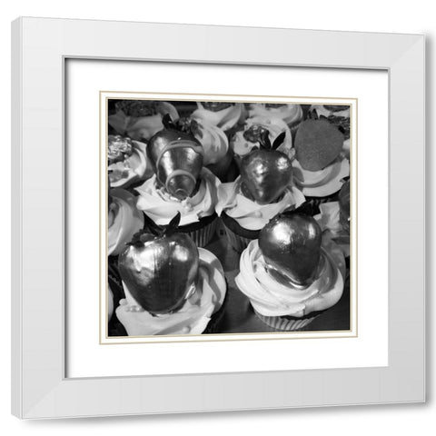 Black Cupcake 2 White Modern Wood Framed Art Print with Double Matting by Phillip, Jamie