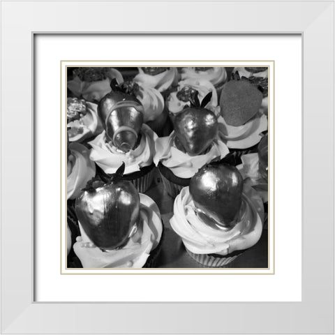 Black Cupcake 2 White Modern Wood Framed Art Print with Double Matting by Phillip, Jamie