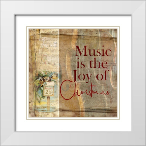 Christmas Musical 2 White Modern Wood Framed Art Print with Double Matting by Phillip, Jamie