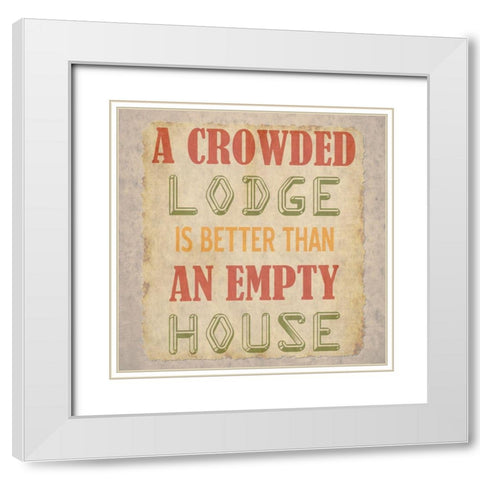 Lodge White Modern Wood Framed Art Print with Double Matting by Phillip, Jamie