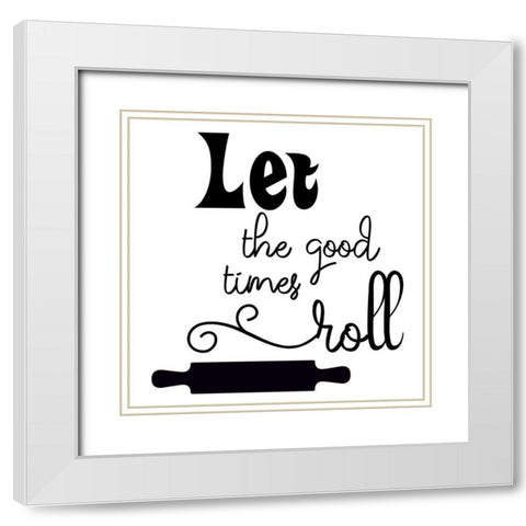 Good Times White Modern Wood Framed Art Print with Double Matting by Phillip, Jamie
