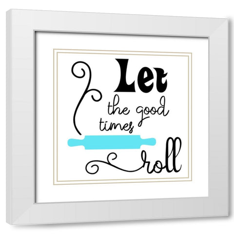 Good Times 2 White Modern Wood Framed Art Print with Double Matting by Phillip, Jamie