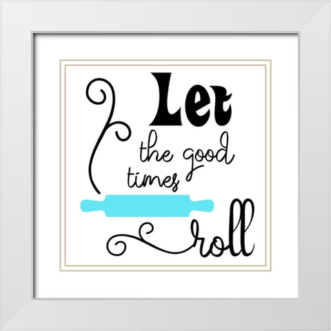 Good Times 2 White Modern Wood Framed Art Print with Double Matting by Phillip, Jamie