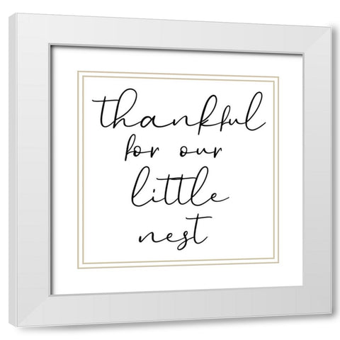 Nest White Modern Wood Framed Art Print with Double Matting by Phillip, Jamie