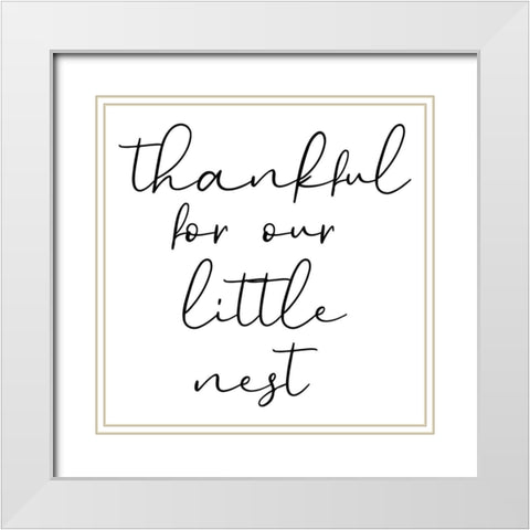 Nest White Modern Wood Framed Art Print with Double Matting by Phillip, Jamie